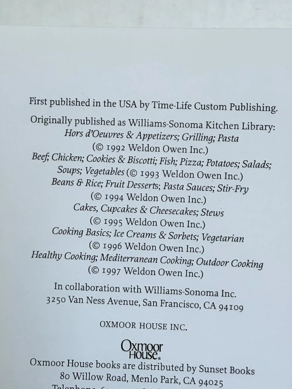 Williams Sonoma The Best of the Kitchen Library Italian Favorites Hardback Cook‎